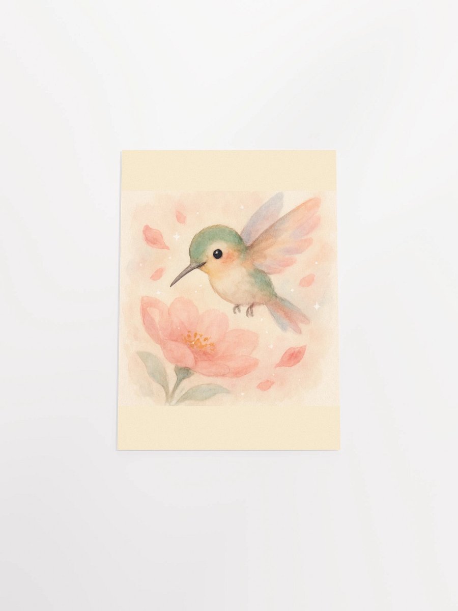 Magical Hummingbird Moment | Vivid White Space Poster product image (46)
