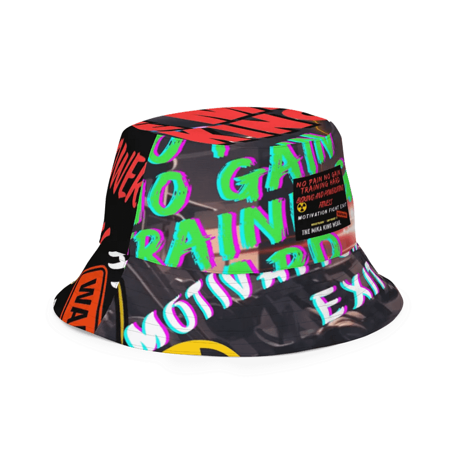 Sombrero de pescador reversible The Mika King No Pain No Gain Training Hard Edtion. product image (12)