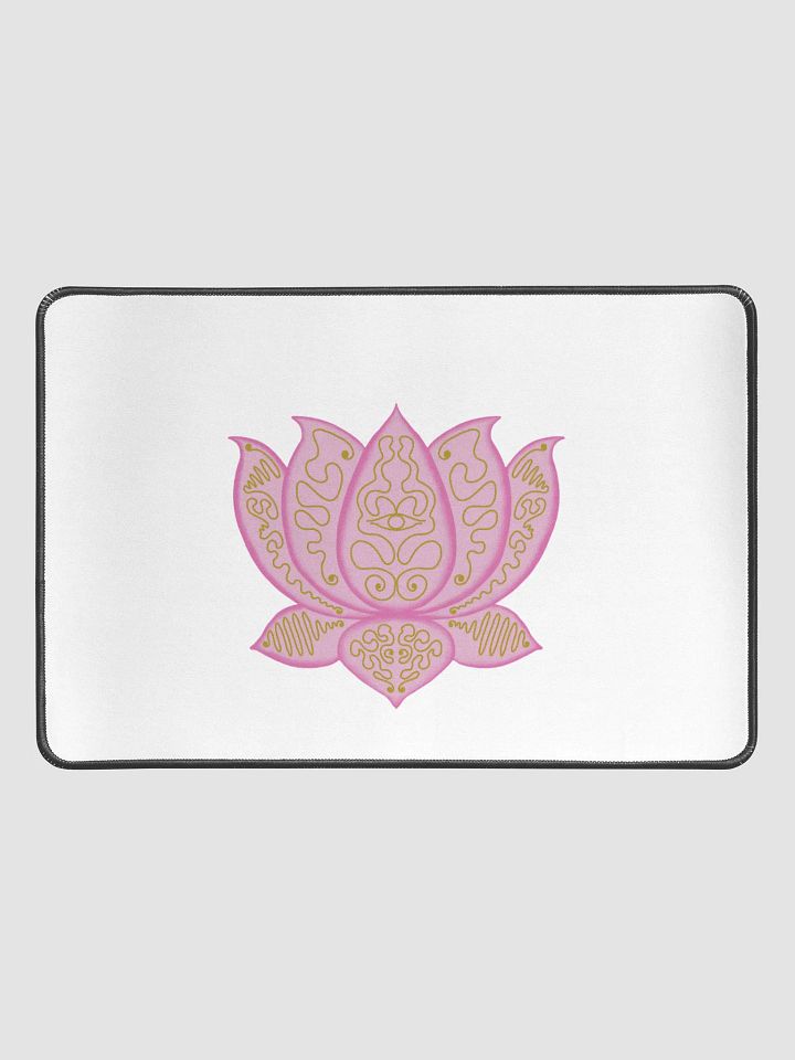 Golden Lotus Desk Mat product image (1)