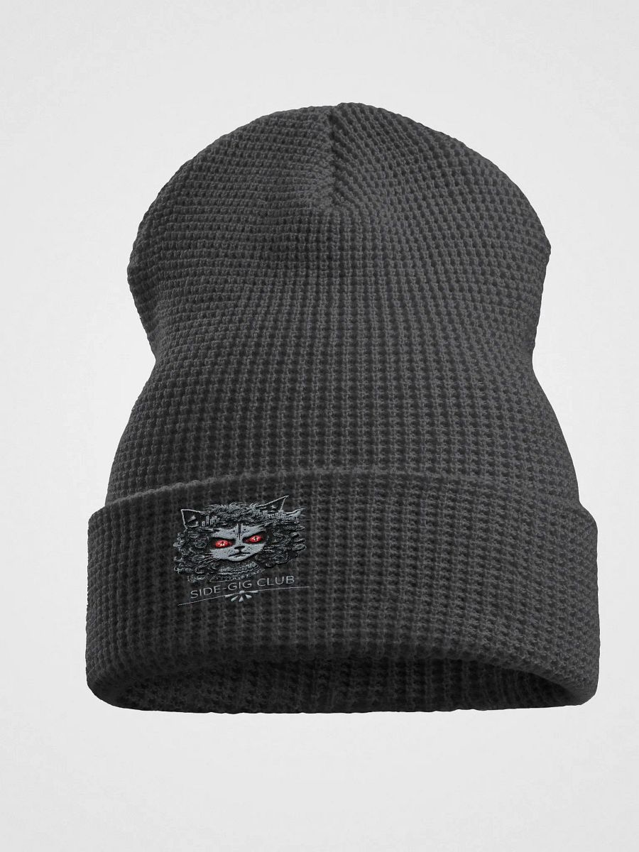 Sleepless Hustle: Waffle Knit Beanie for Side-Gig Warriors product image (5)