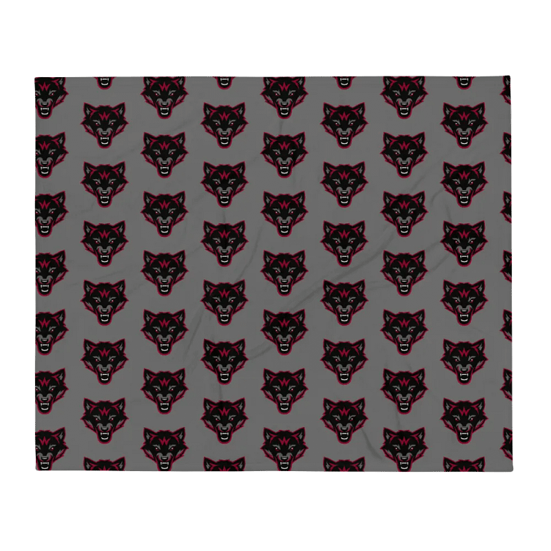 Vintage Captain Wolfpak Logo Throw Blanket