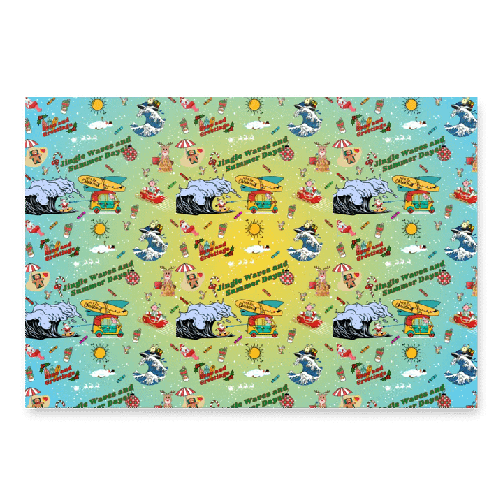 Dippy Deer's Beachy Christmas Adventure Gift Wrap product image (1)