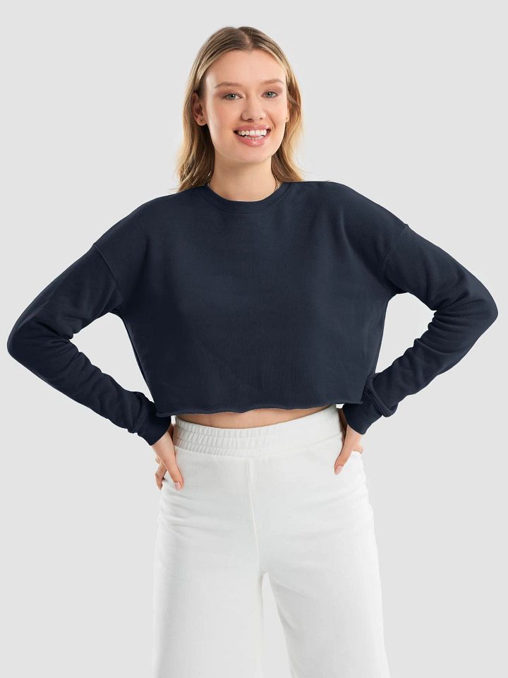 Astro Women's Fleece Crop Sweatshirt - Astronaut Design product image (2)