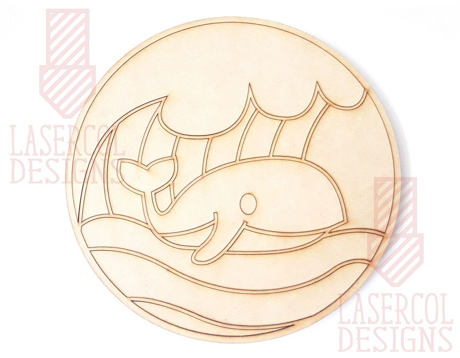 Whale DIY Paint Puzzle - Laser Cut Files product image (5)