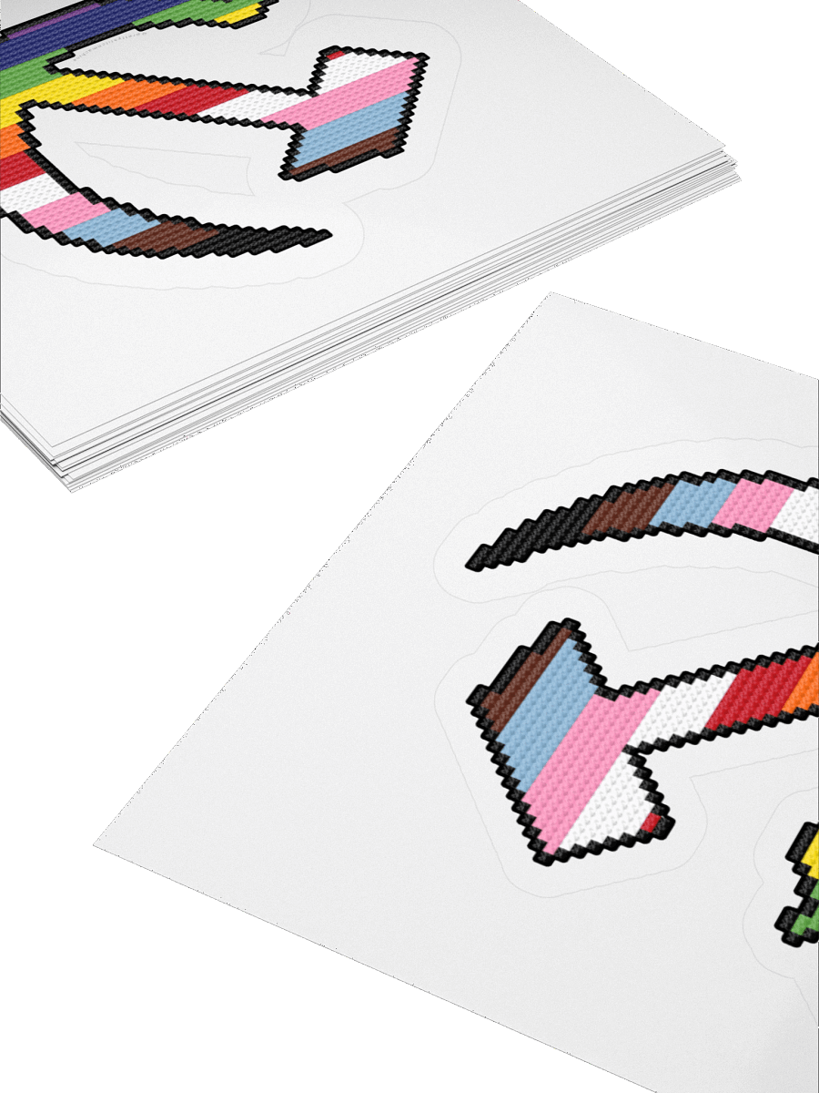 Progressive Pride Hammer & Sickle Kiss-cut Sticker product image (10)