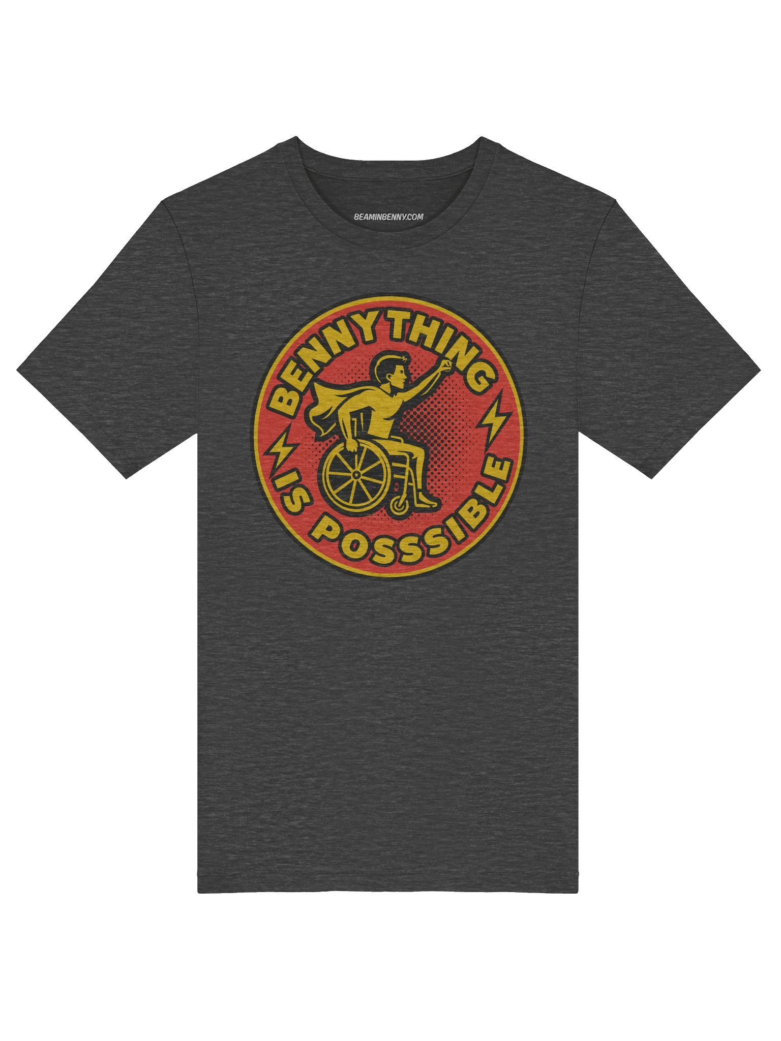 BENNYTHING Is Possible Red Logo Canvas T-Shirt [Unisex] product image (5)