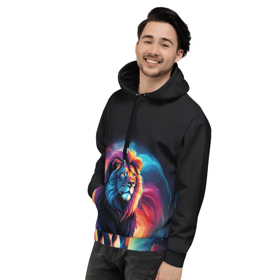 Colorful Lion All Over Print Hoodie product image (6)