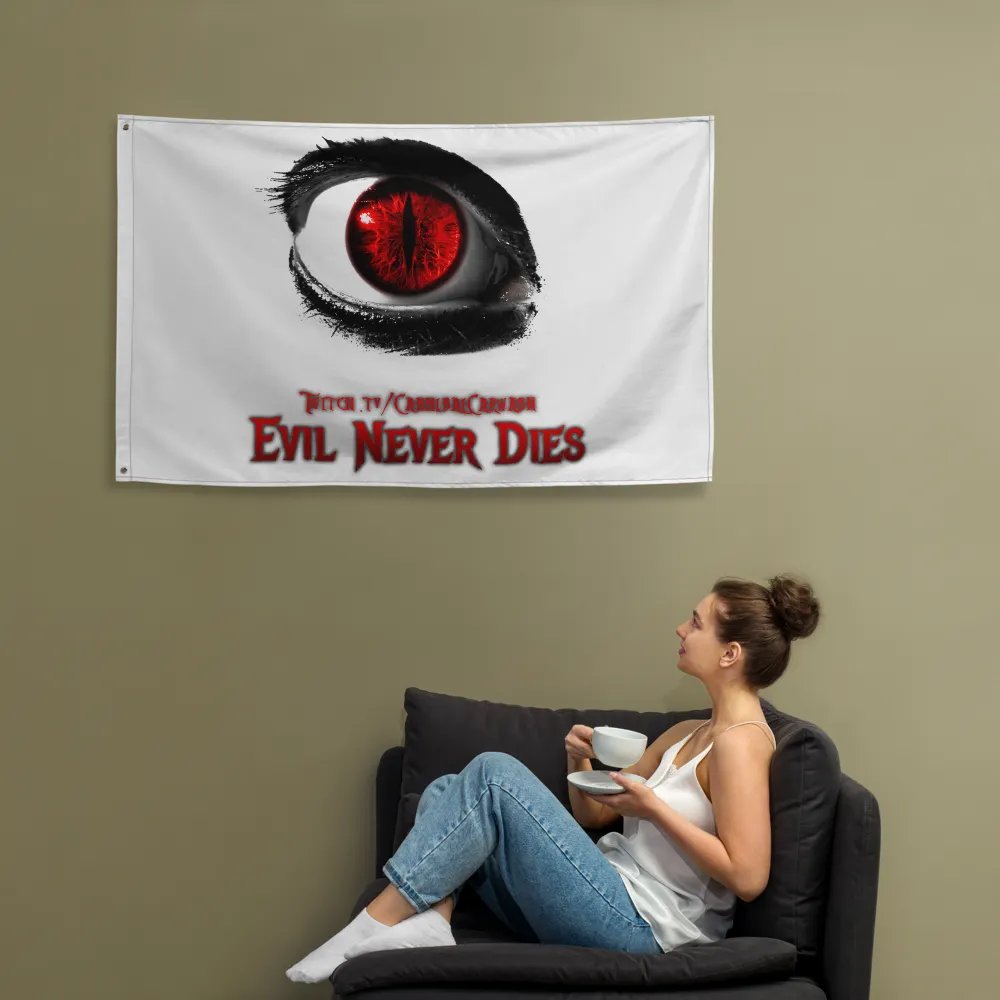 Evil Never Dies Logo Flag product image (12)