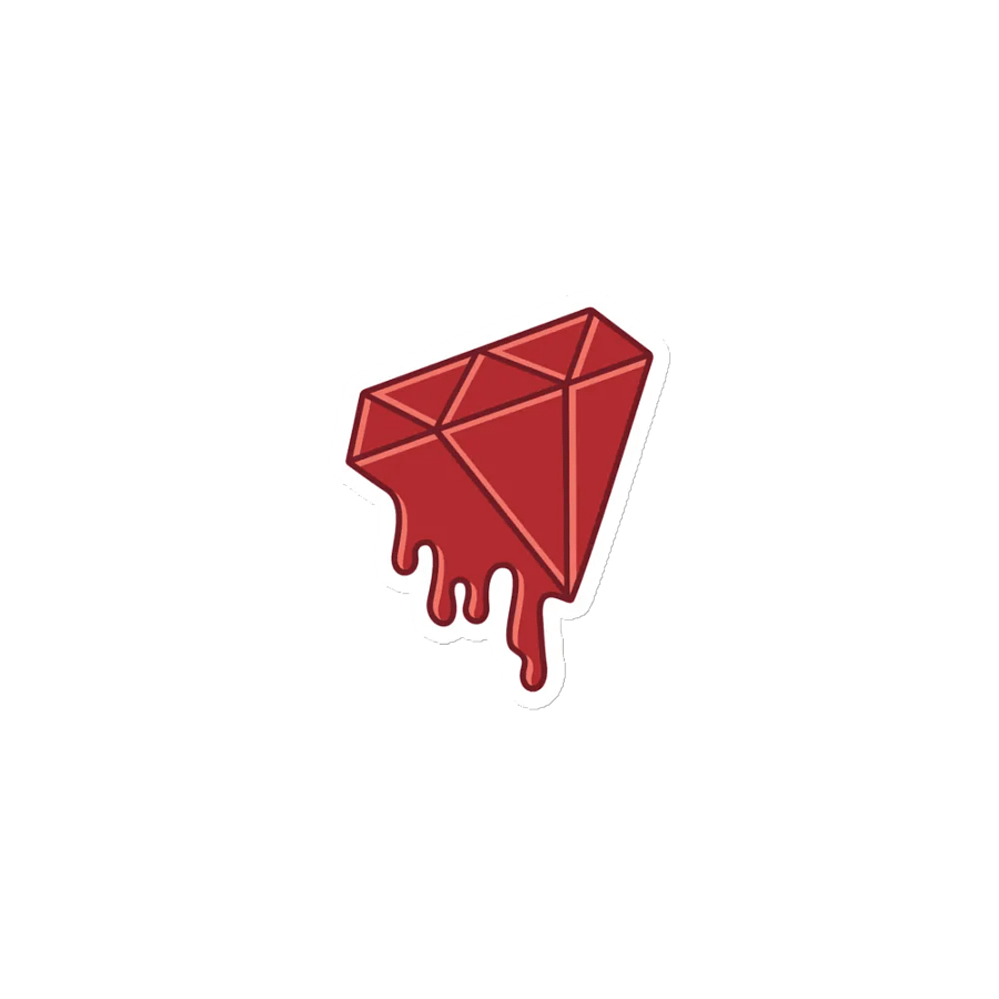Melting Ruby Gemstone Die-Cut Magnets product image (1)