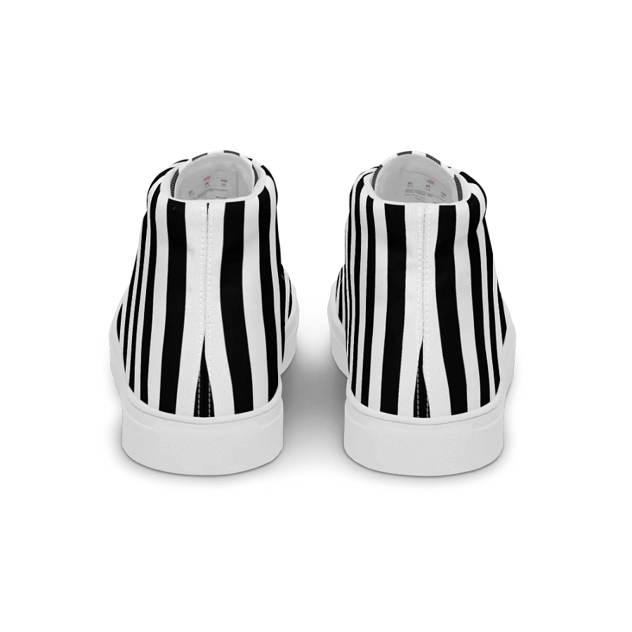 Women's Black And White Striped High Tops product image (4)