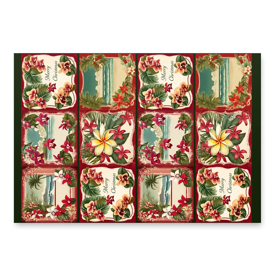 Vintage Tropical Christmas Wrapping Paper product image (1)