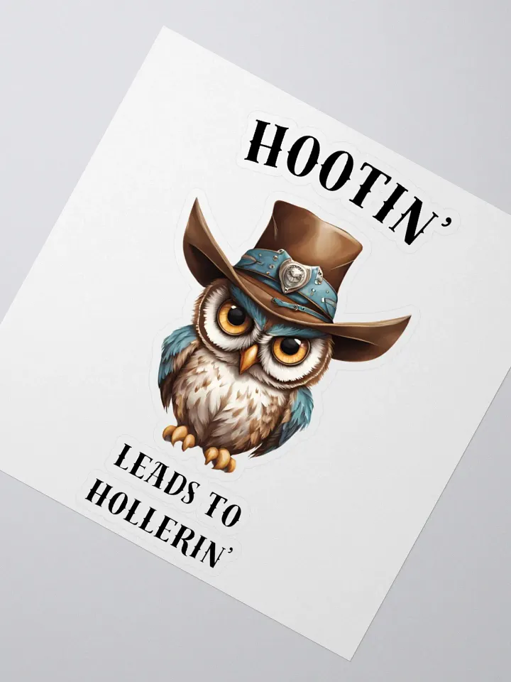 Hootin' Leads to Hollerin' Owl Cowboy Stickers product image (8)