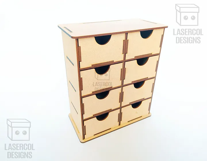 8 Drawers Desk Organizer - Laser Cut Files product image (2)