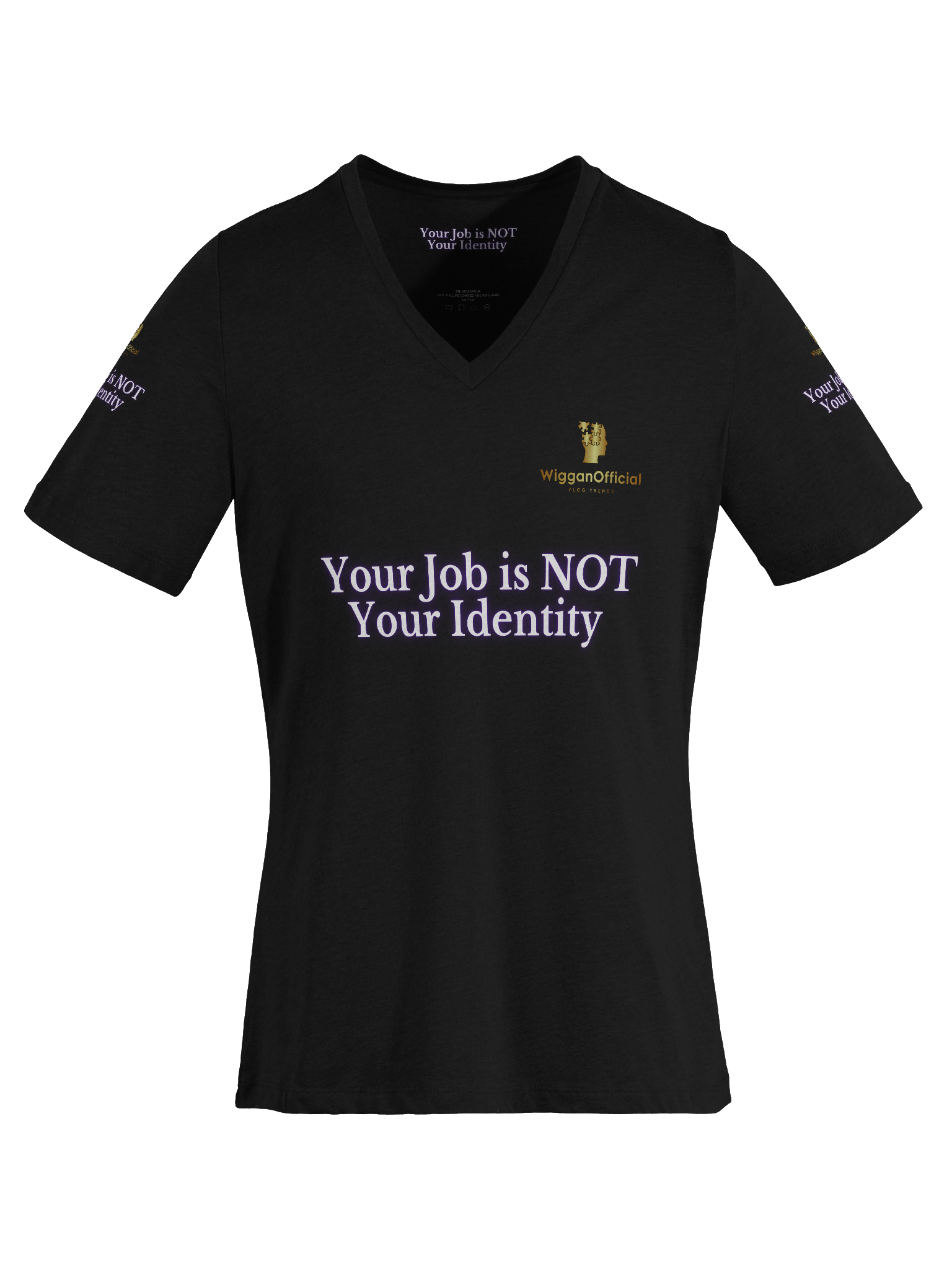 WigganOfficial Your Job Is NOT Your Identity V-Neck T-Shirt product image (36)