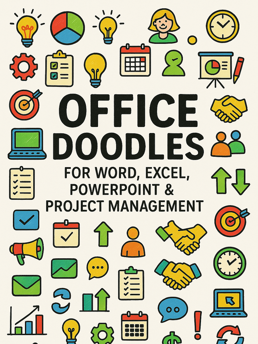 50+ Office and Project Management Doodles | Hand-Drawn Icons for Planners, Presentations & Productivity Tools product image (1)