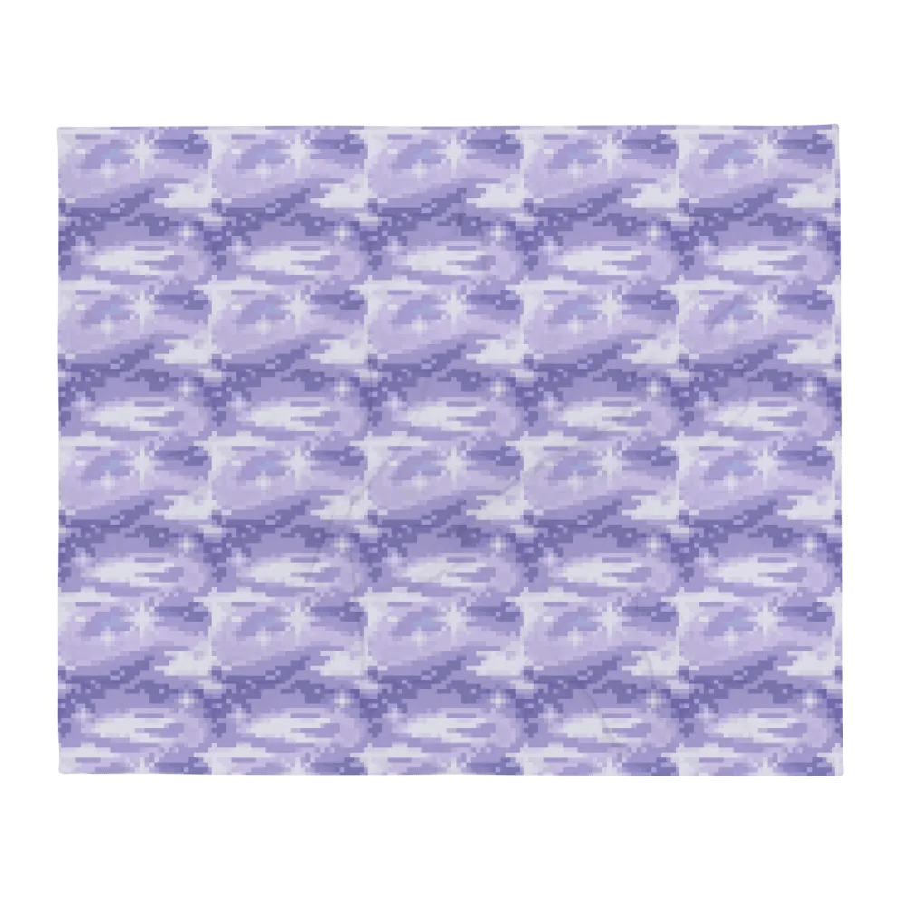 Starry Night Purple Pixel Blanket product image (1)