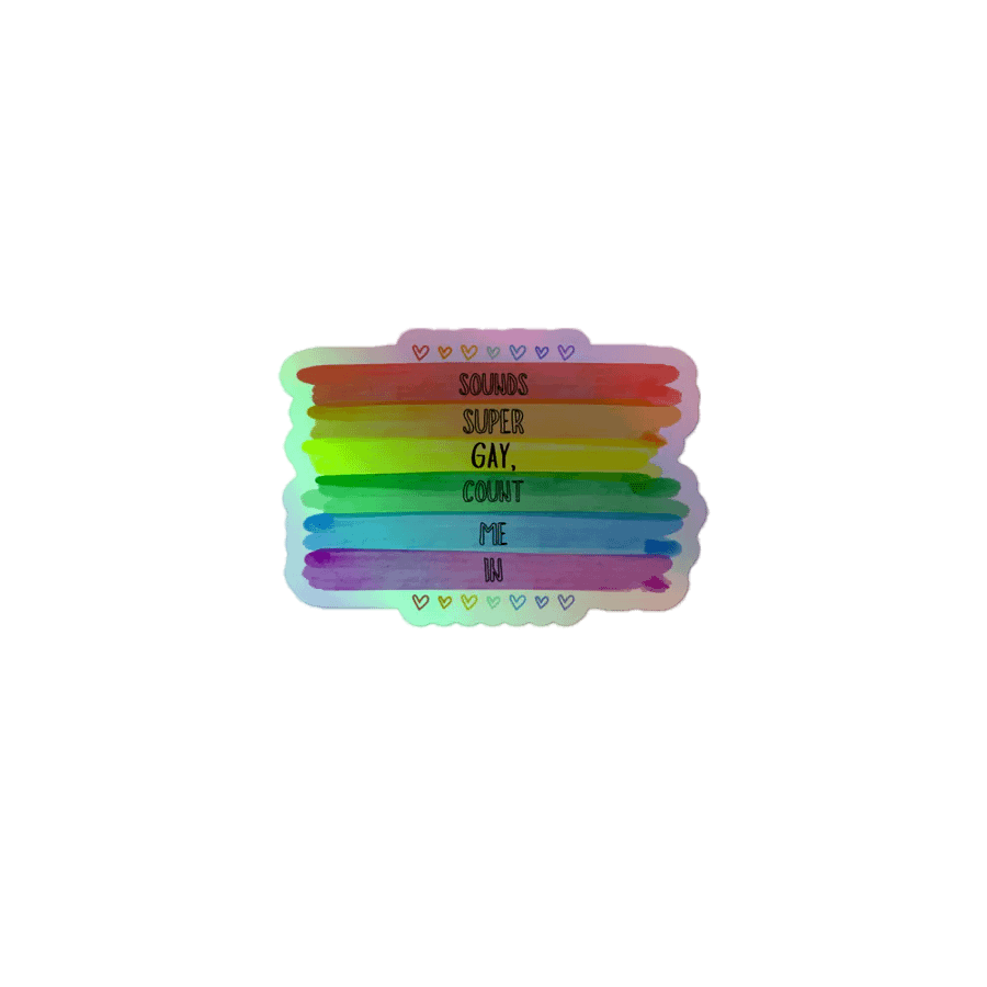 Super Gay Holographic Sticker product image (1)
