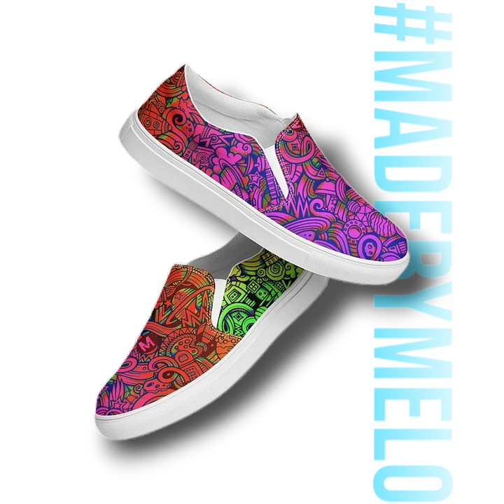 Rainbow Space Scribble - Women’s Slip-ons | #MadeByMELO product image (1)