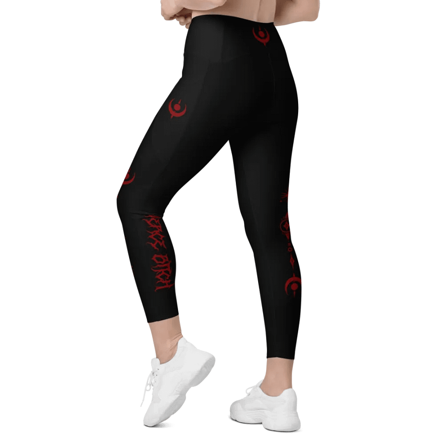 Fierce Bitch All-Over Print Crossover Leggings product image (7)