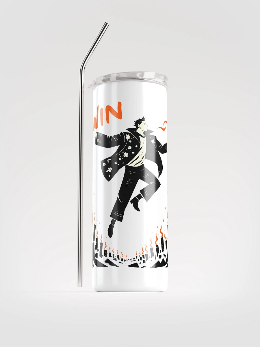 I Win Flame Art Print – Bold Triumphant Steel Tumbler product image (1)