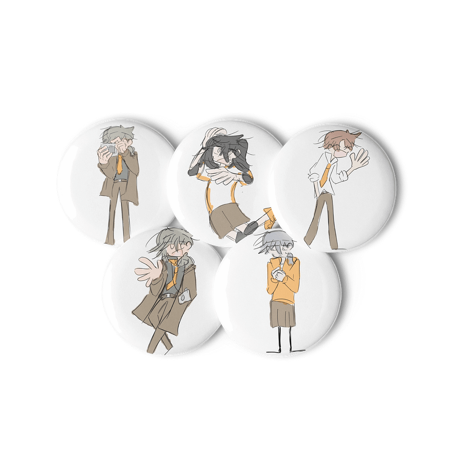 Waku waku high school student Pin buttons part 2 product image (3)