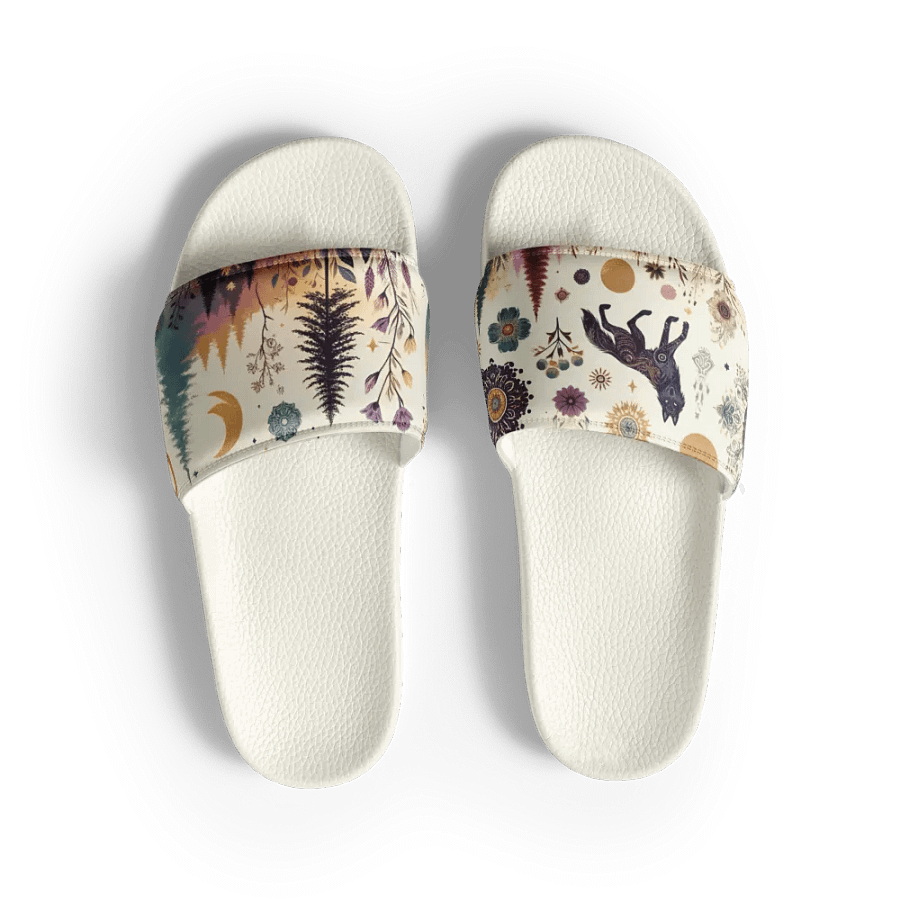 Mystic Forest Wolf Slide Sandals product image (3)