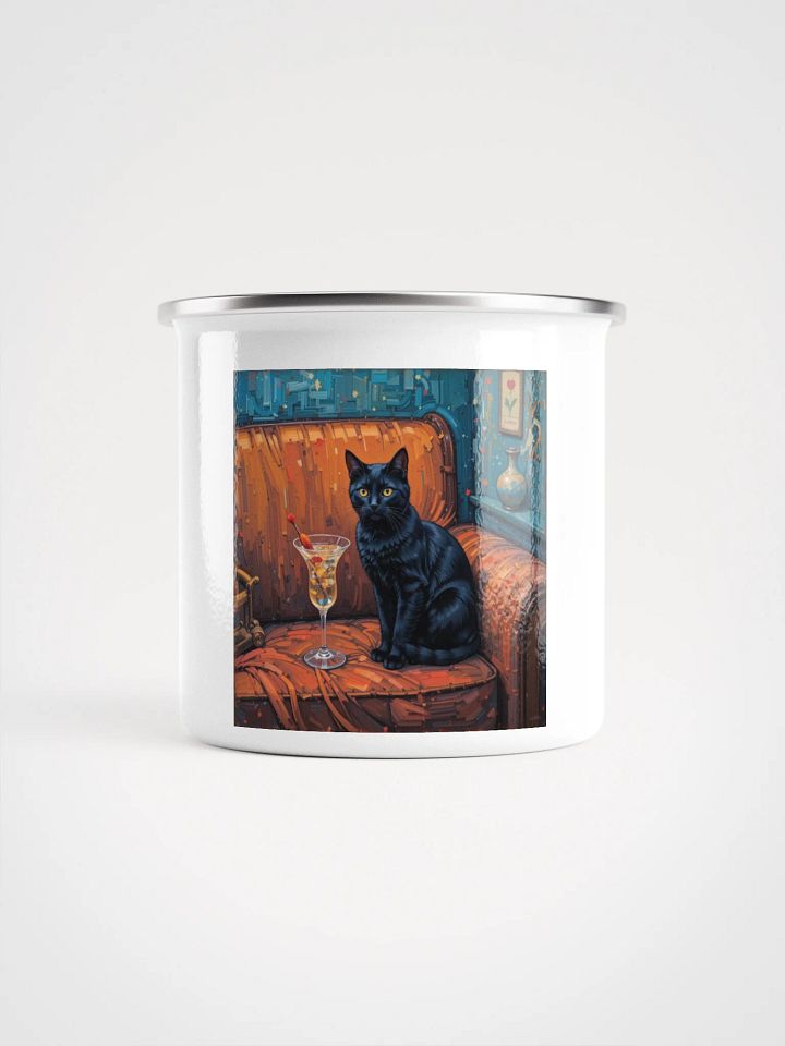 BLACK CAT ON COUCH NEXT TO MARTINI product image (2)