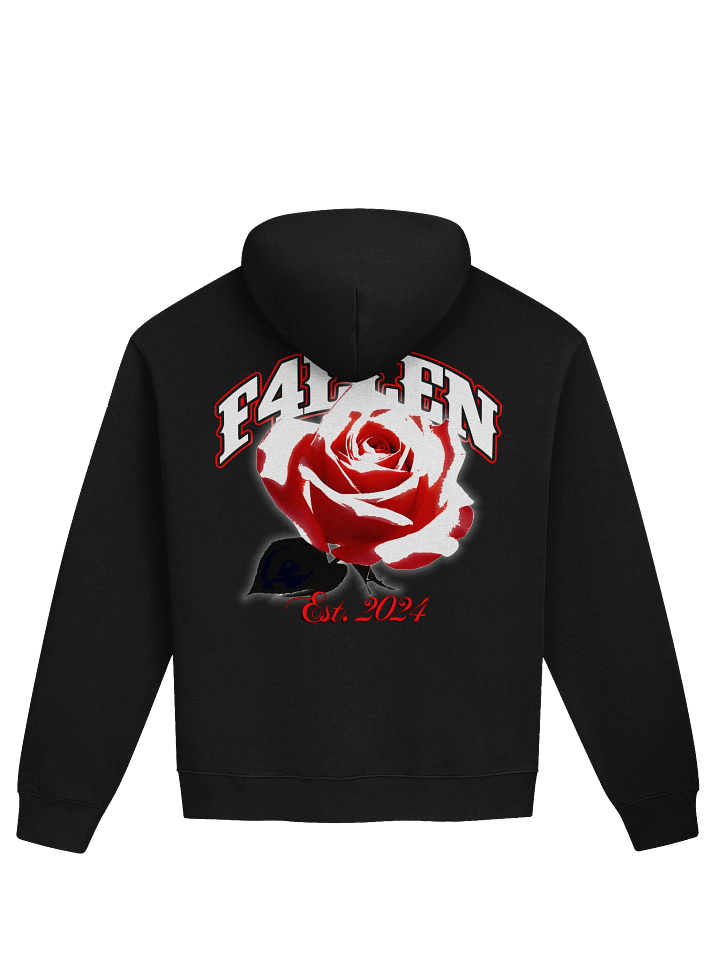 F4LLEN Red Flower Hoodie [ Black ] product image (2)