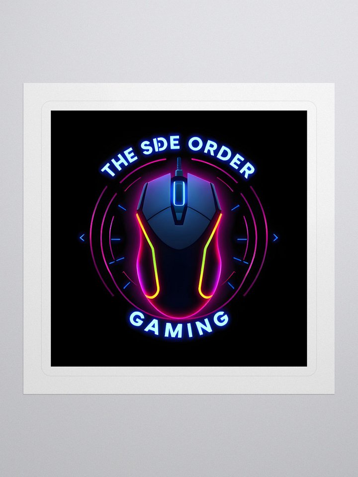 Neon Gaming Mouse Kiss Cut Stickers product image (1)