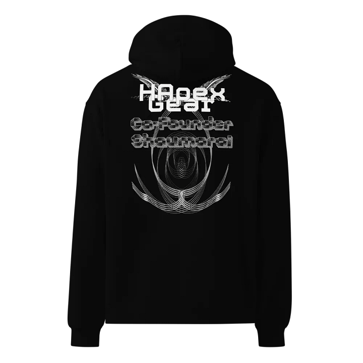 Unisex Premium Oversized Hoodie - Embroidered - Co Founder Shaumarai - White HApex Gear White Logo product image (1)