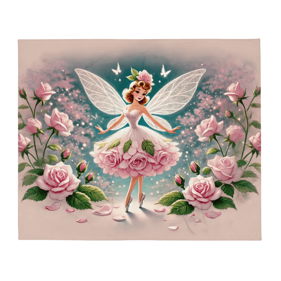 Pink Rose Fairy Snuggly Soft Throw Blanket product image (4)