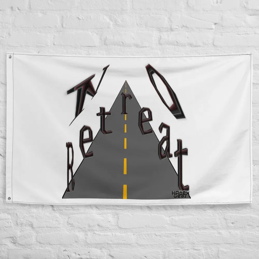 No Retreat - White - Flag product image (10)