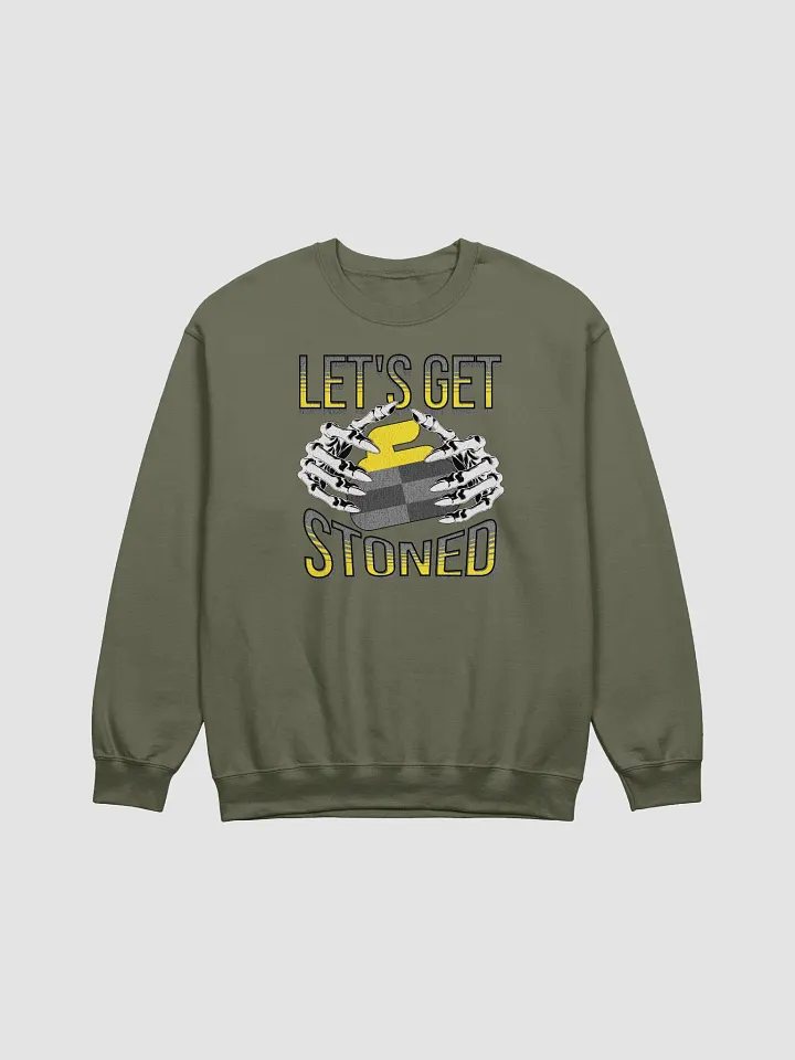 Lets Get Stoned Curling Stylish Skeleton Crewneck product image (9)