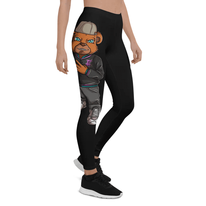 Standing Bear Black All-Over Print Leggings product image (1)
