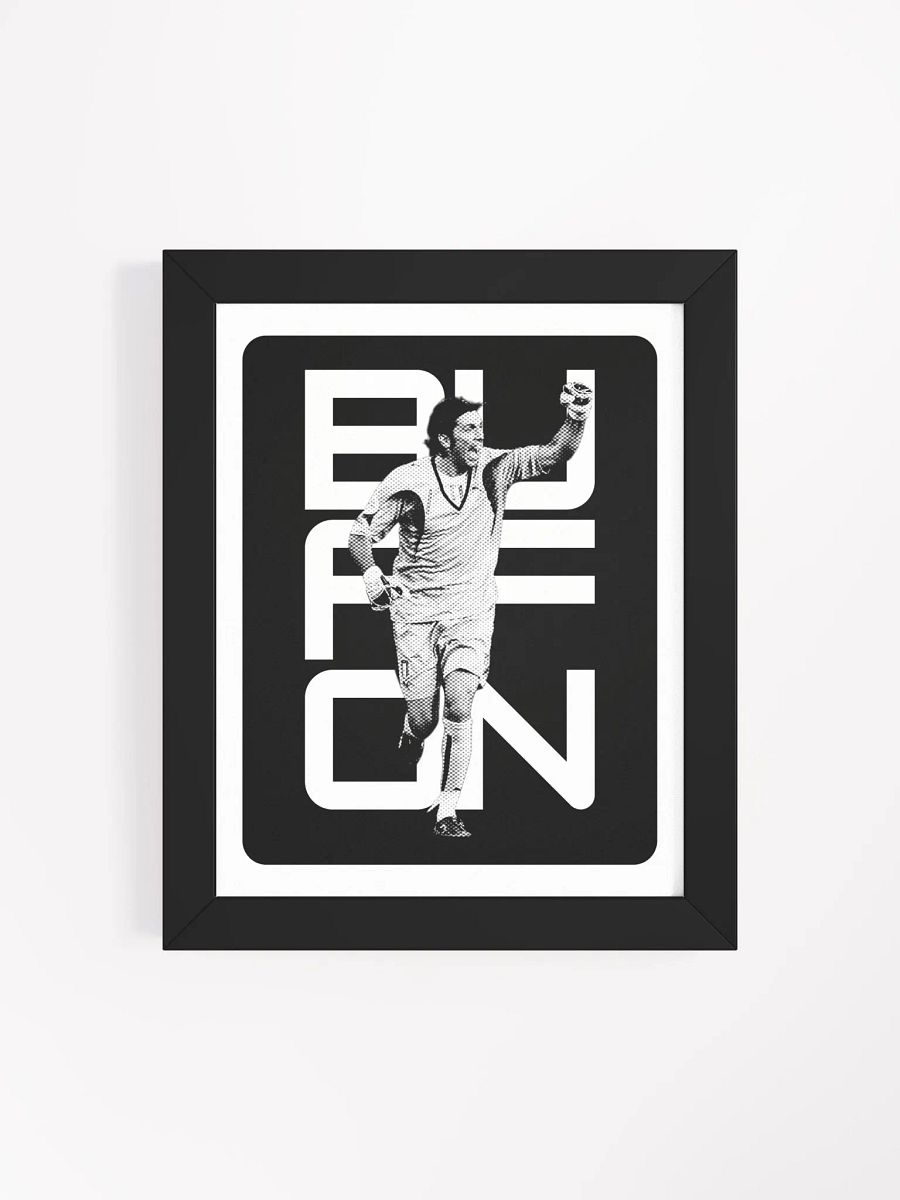 Gianluigi Buffon BW Italy Name Art Framed Print product image (3)