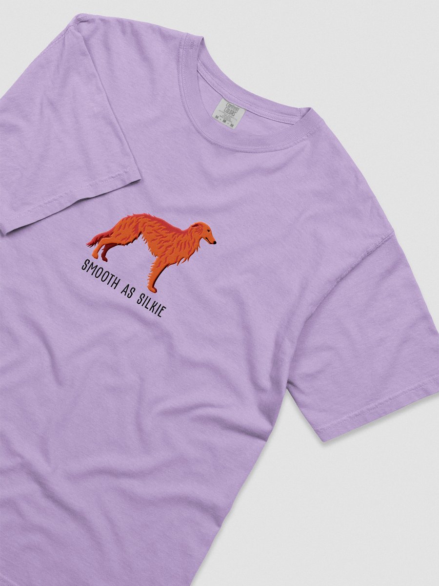 Smooth as Silkie T-Shirt(Embroidered) of a Silken Windhound(Red) product image (45)
