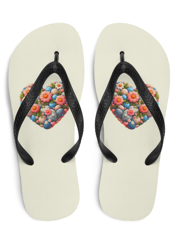 Garden Heart Flip Flops product image (1)