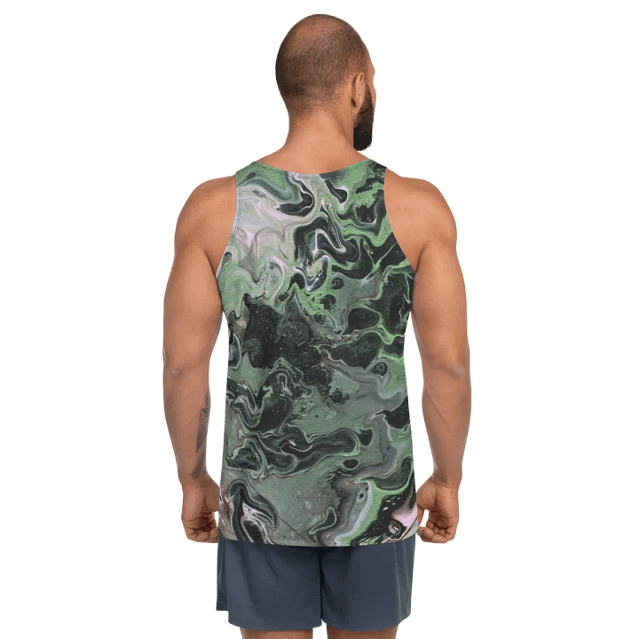 Metallic Green Fluid Acrylic Tank Top product image (2)
