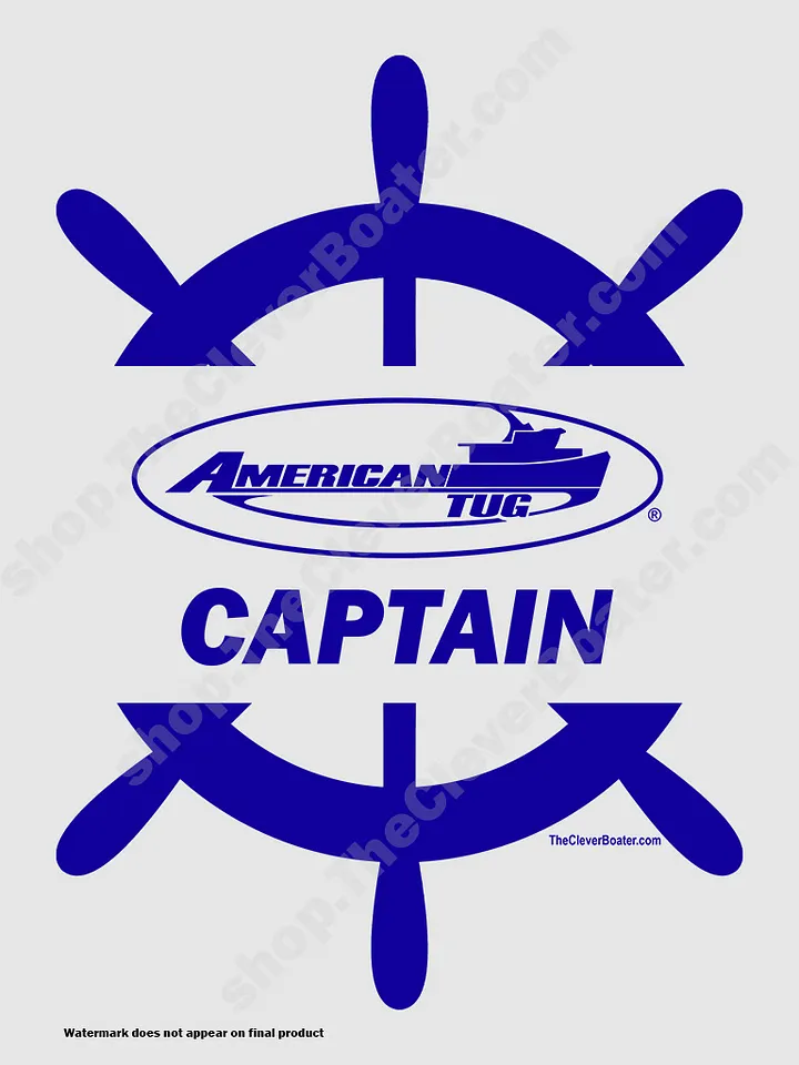 American Tug Captain - T-Shirt - Light Shirt w/Blue Logo product image (2)
