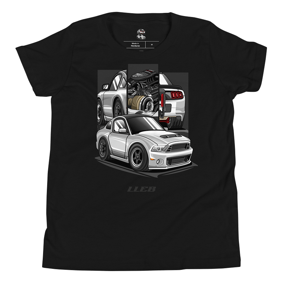 Elias' Mustang Youth Car Graphic Tee product image (8)