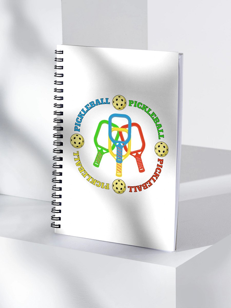 Pickleball Four Circle Colors Paddles Spiral Notebook product image (1)