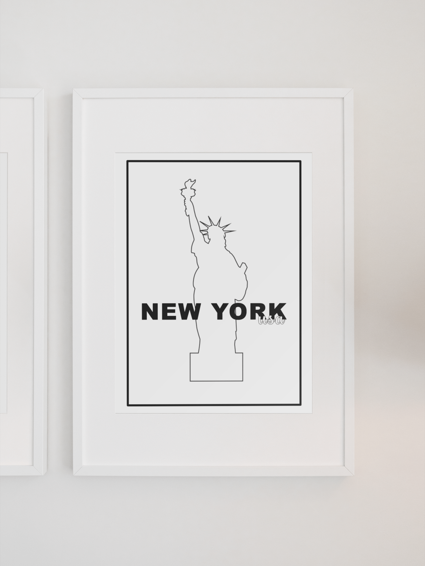 Minimalist Statue of Liberty Line Drawing, Elegant New York USA Wall Art, Simple Iconic Landmark Illustration, Modern Home Decor Print product image (1)