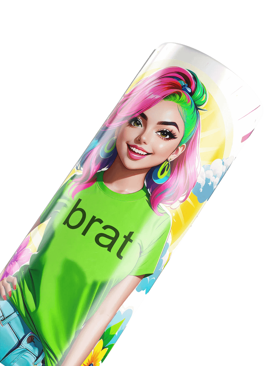 Brat 20 oz Skinny Stainless Steel Tumbler - White - Brat Life v5 product image (6)