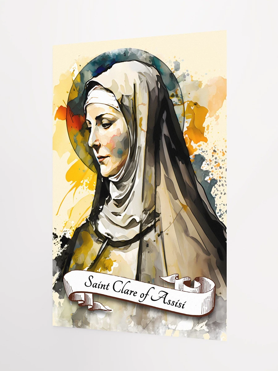 Saint Clare of Assisi Franciscan Nun Poor Clares Catholic Religious Matte Poster product image (5)