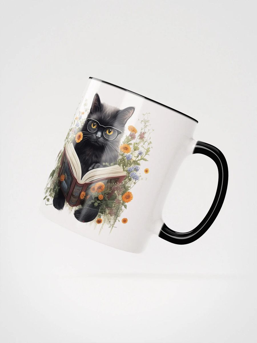 Whimsical Cat and Flowers Ceramic Mug product image (3)