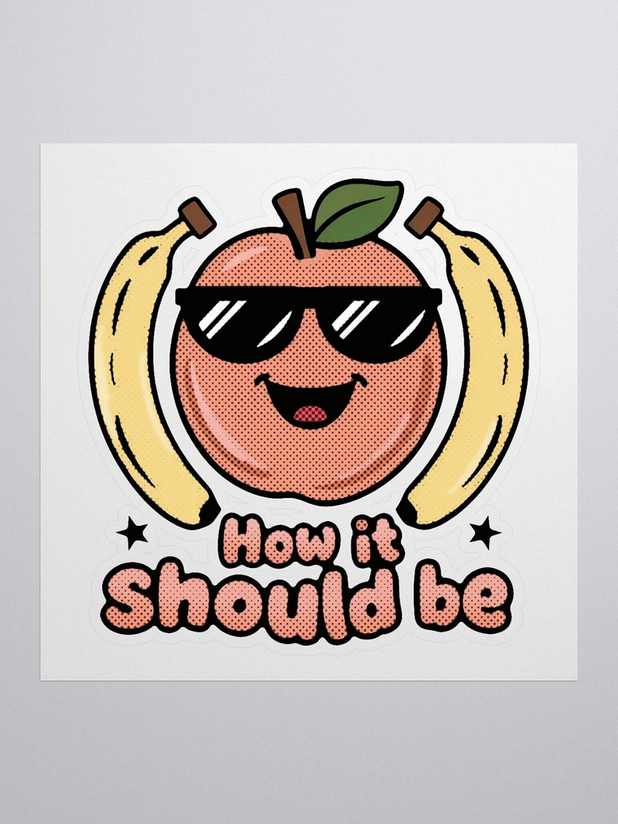 A peach and two bananas sticker hotwife innuendo product image (1)