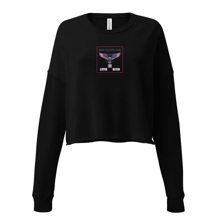Patriotic Eagle Fleece Crop Sweatshirt product image (1)