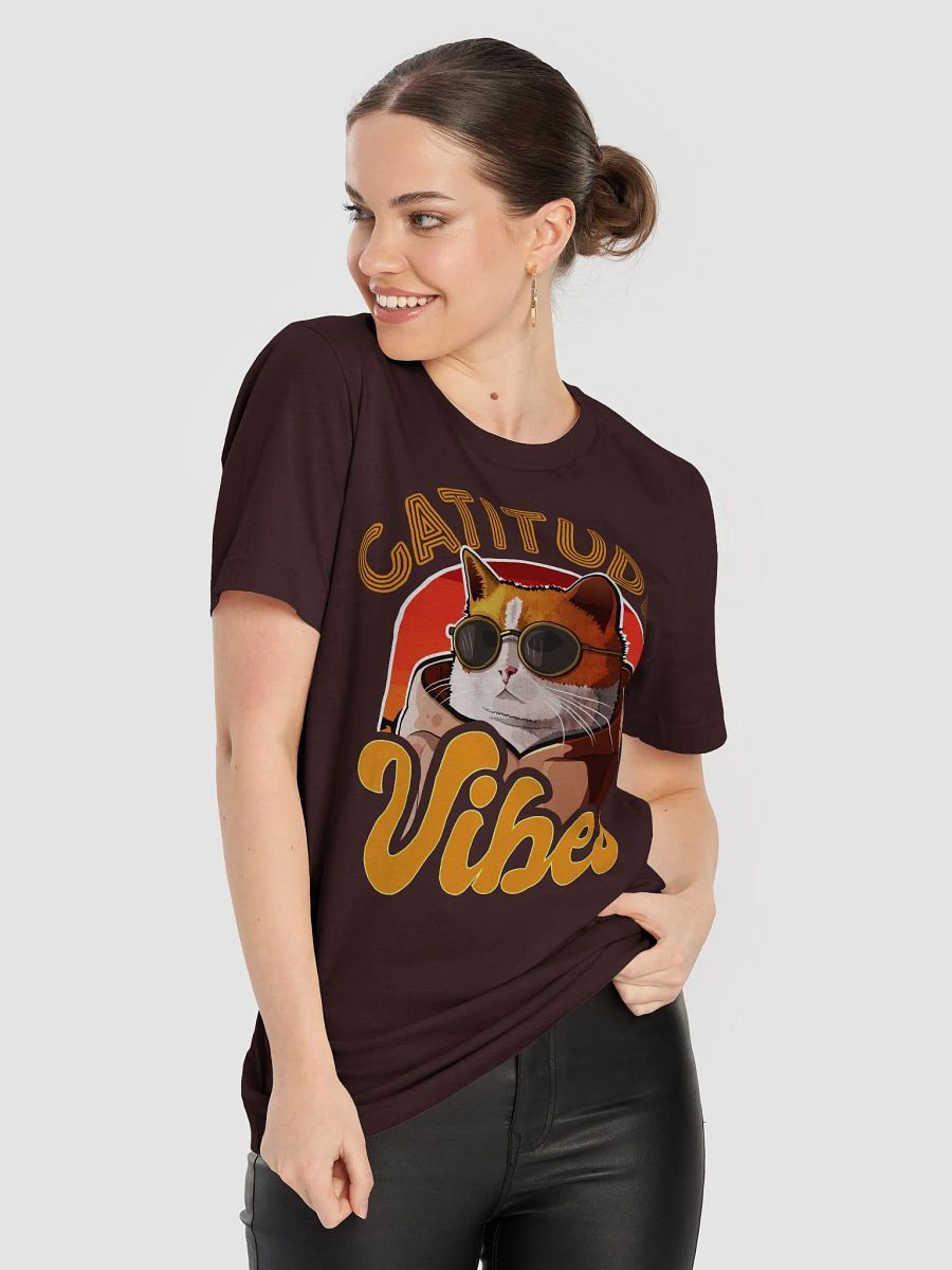 Catitude Vibes Summer T-Shirt - Chill Style for Cat Lovers product image (3)