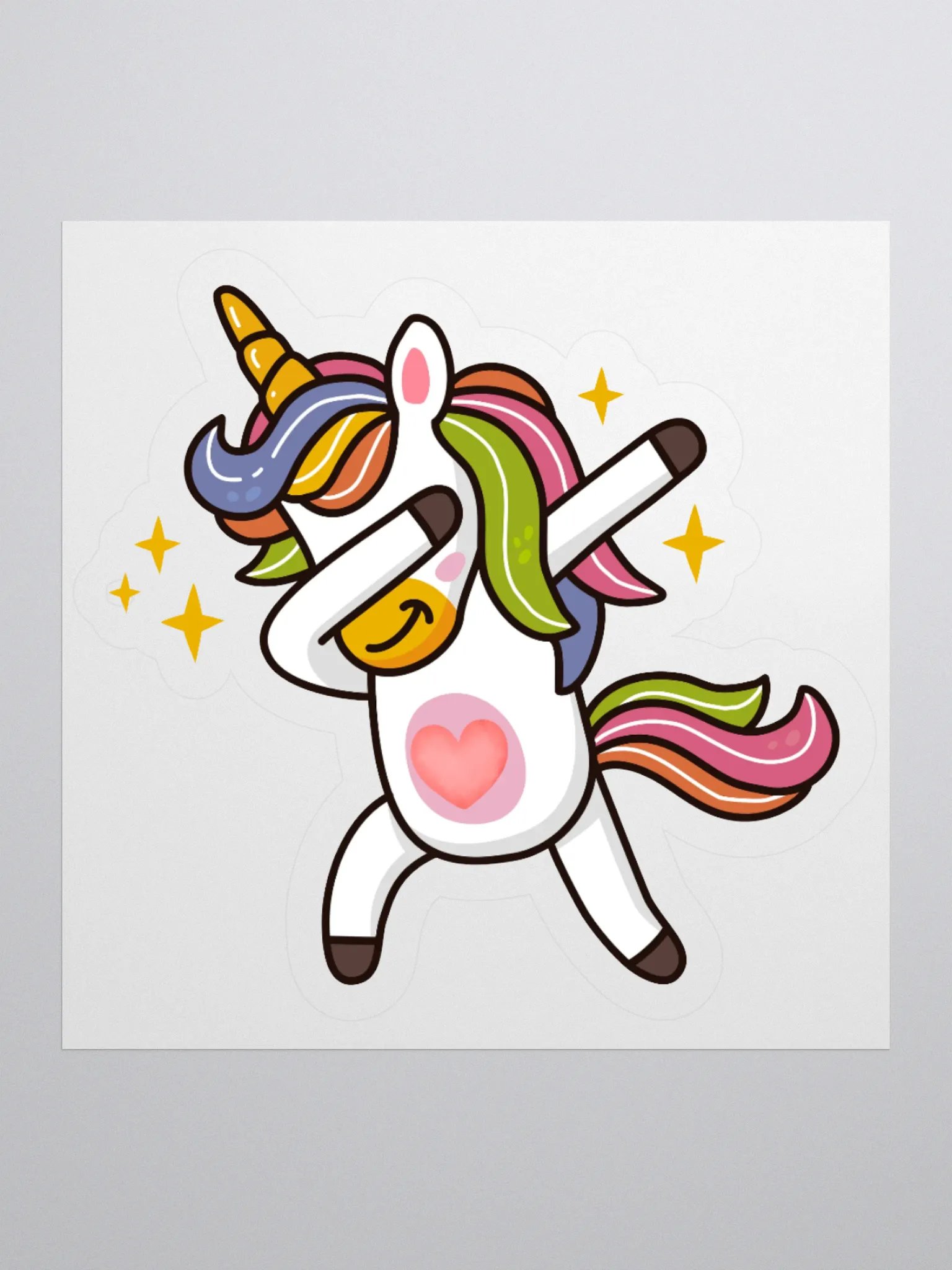 Magical Unicorn Dab Kiss Cut Stickers product image (2)