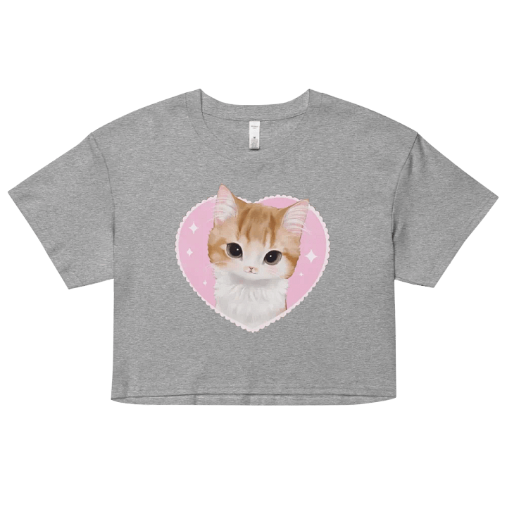 Whimsical Kitten Love Crop Top product image (1)